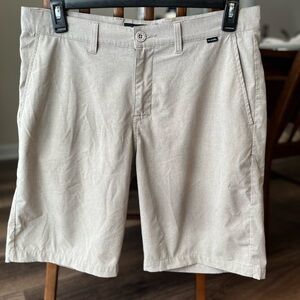 Travis Mathew Beige, 34” waist Golf Short, 9” inseam! Super Comfortable!